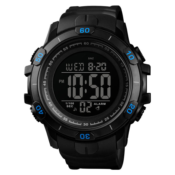 Wodoodporny zegarek elektroniczny z alarmem świetlnym W2314875