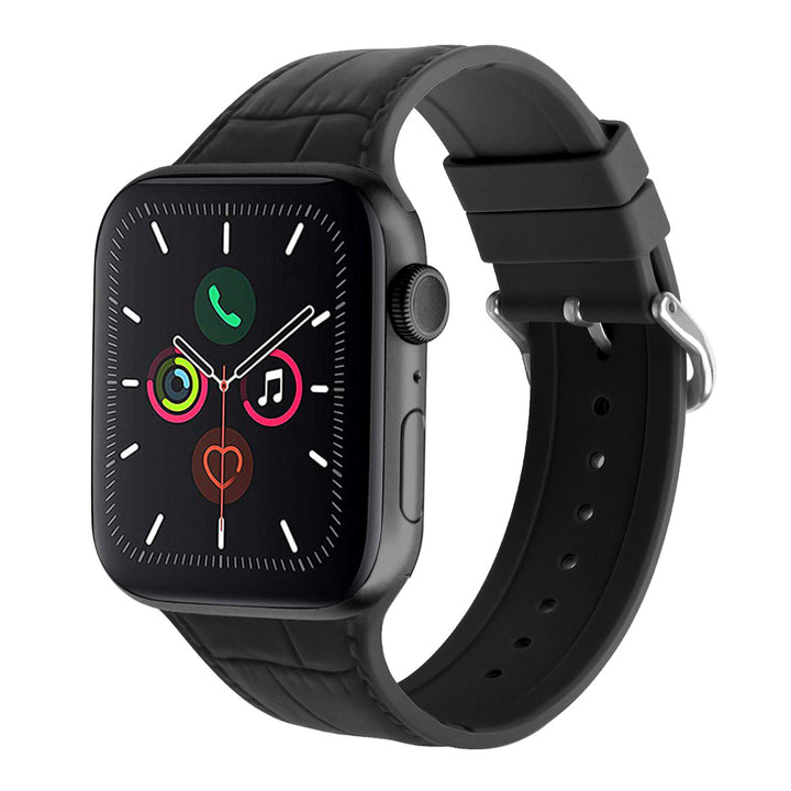 apple watch black leather band