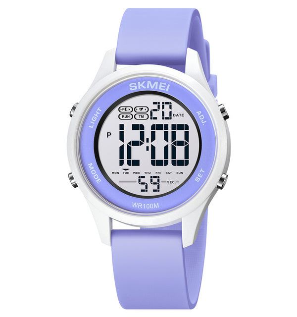 Silicone luminous timing waterproof watch W2317858