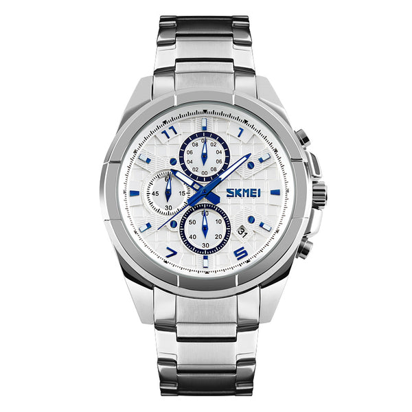 light blue dial watch
