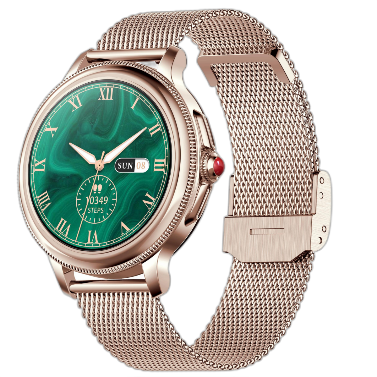 Roségoldene Smartwatch mit Touchscreen W03CF896