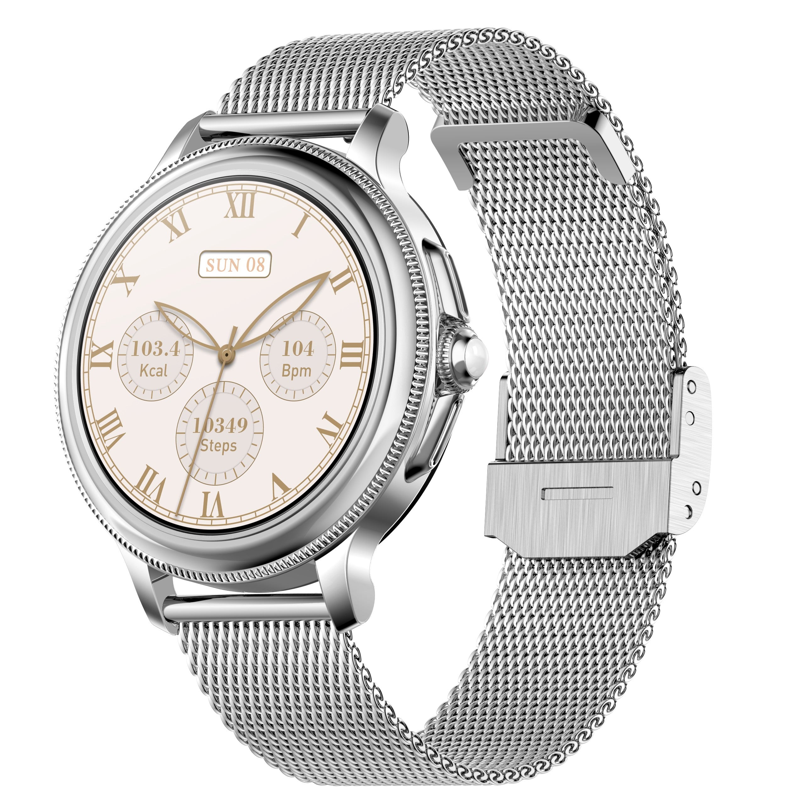 Smartwatch z ekranem dotykowym w kolorze różowego złota W03CF896